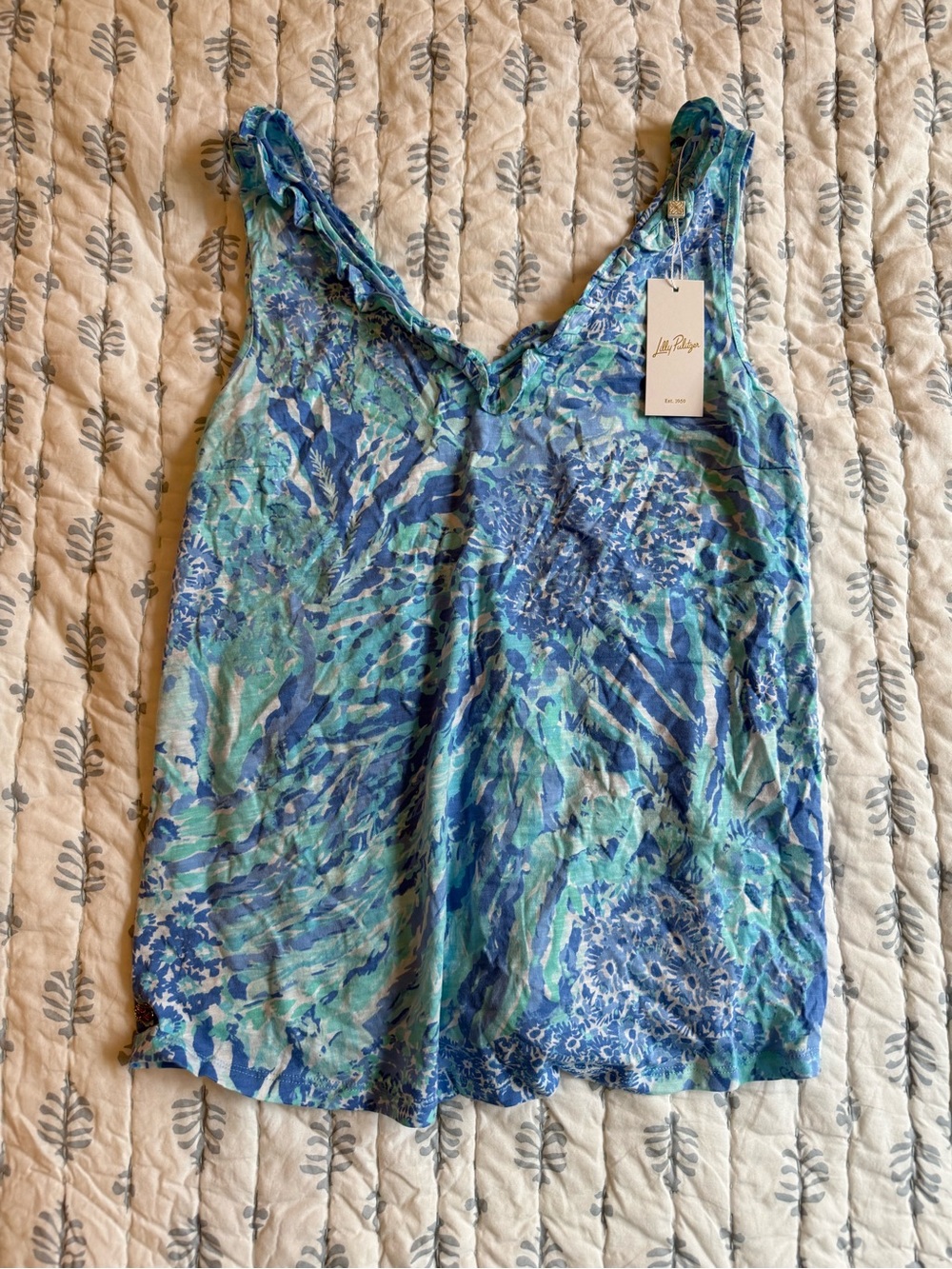 NWT Lilly Pulitzer Gigi Ruffle Tank
